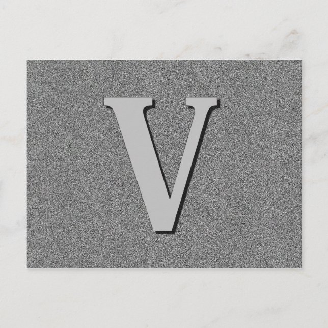 Monogram Brev V Vykort (Framsida)