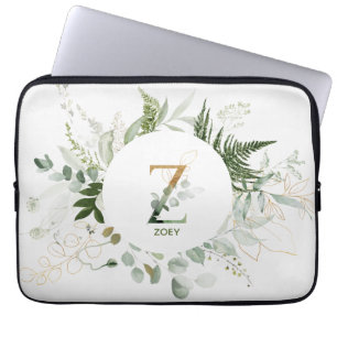 Monogram Brev Z Folium Utandning Laptop sleeve