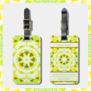 Monogram Bright Gult Grönt Magic Star Girl Bagagebricka