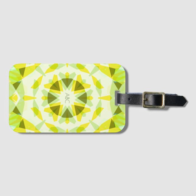 Monogram Bright Gult Grönt Magic Star Girl Bagagebricka (Framsida horisontal)