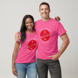 Monogram Bröllop Förlovningsfest T Shirt
