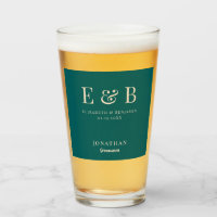 Monogram Bröllop Groomsman Gift Personlig grönt