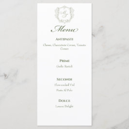 Monogram Bröllop Menus Meny