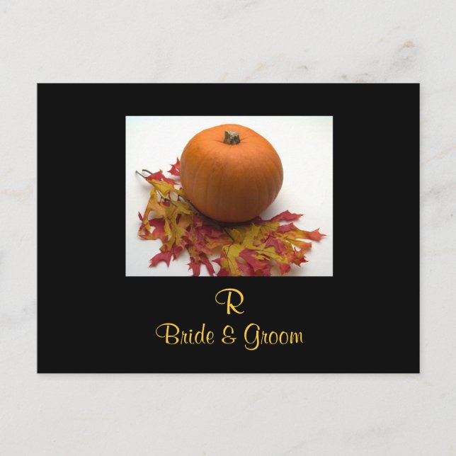 Monogram Bröllop spara datum-kort Meddelande Vykort (Framsida)