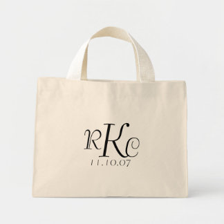 Monogram Bröllop Tote Mini Tygkasse