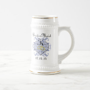 Monogram Bröllop Vow Heart Sejdel