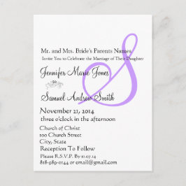 Monogram Bröllop Vykort