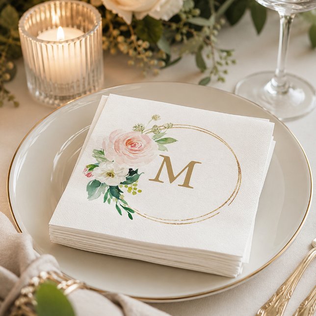Monogram bröllops servett Cocktail servett (Skapare uppladdad)