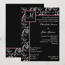 Monogram bröllopsinbjudan inbjudningar
