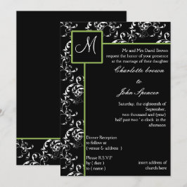 Monogram bröllopsinbjudan inbjudningar