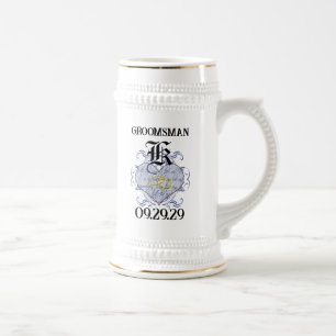 Monogram bröllopslöfte hjärta sejdel