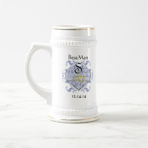 Monogram bröllopslöfte hjärta sejdel