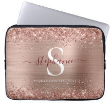 Monogram Brown Faux-Glitter Girly Glam