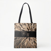 Monogram Brown Guld Fireworks Tote Bag