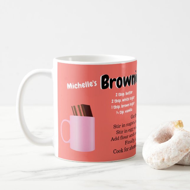 Monogram Brownie Recipe Fantastisk Funny Mug Kaffemugg (Med munk)