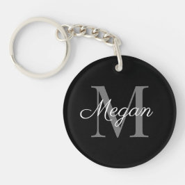 Monogram brudtärna-gåva med namn svart