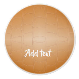 Monogram brunt läder texturerat knopp