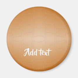 Monogram brunt läder texturerat magnet