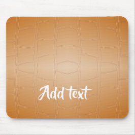 Monogram brunt läder texturerat musmatta