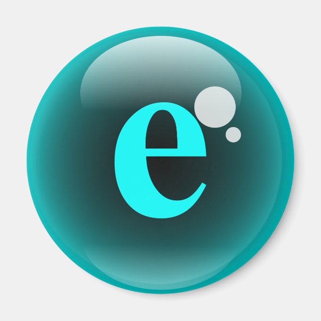 Monogram Bubble E Magnet (Framsidan)