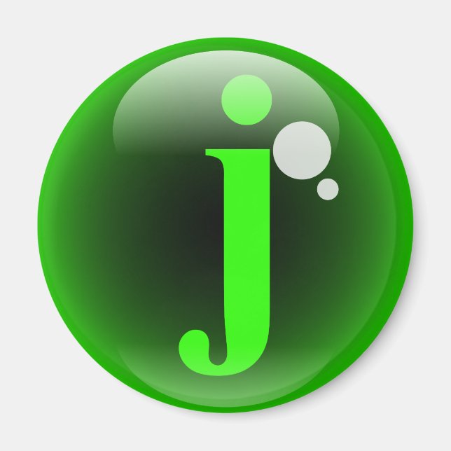 Monogram Bubble J Magnet (Framsidan)