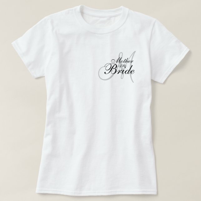 Monogram Budens mamma Bröllop T—Shirt Tee Shirt (Design framsida)