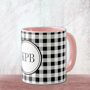 Monogram Buffalo Check 11oz. Combo Beverage Mugg