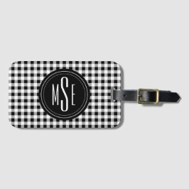 Monogram, Buffalo Check Play Black and White Bagagebricka