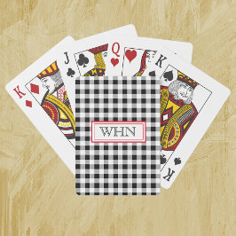 Monogram Buffalo Check, Red Accent Deck of of Casinokort