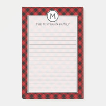 Monogram Buffalo Plaid Red and Black jul