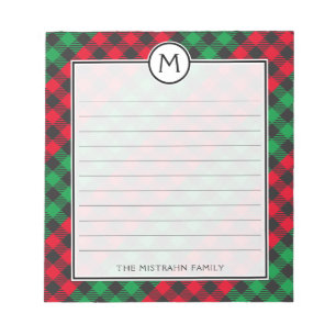 Monogram Buffalo Pput Festive jul Anteckningsblock