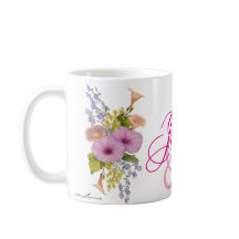 Monogram Bukt Kusten Wildblomma Mugg