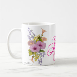 Monogram Bukt Kusten Wildblomma Mugg