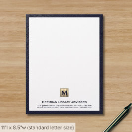 Monogram Business Letterhead Brevhuvud