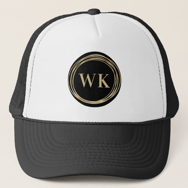 Monogram Business Logotyp Black Guld Keps (Framsida)