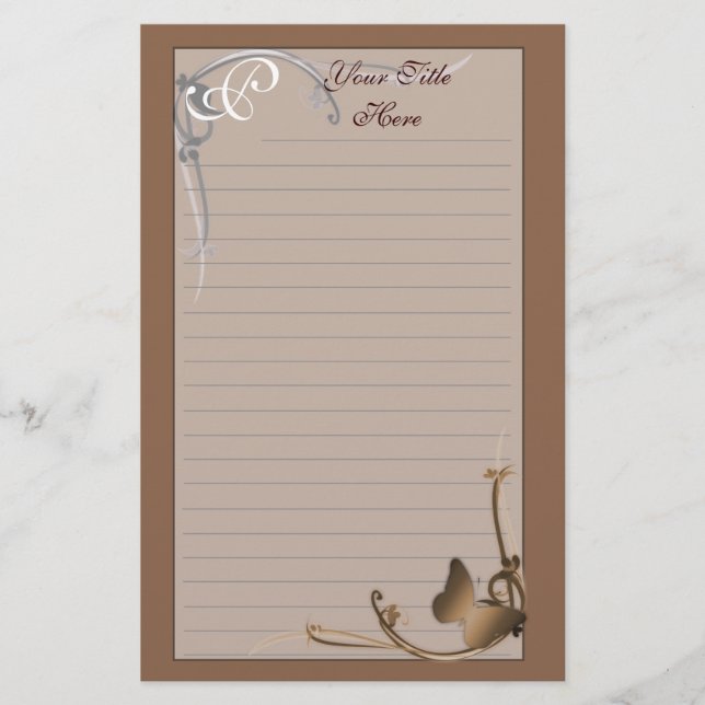 Monogram Butterfly Stationär (Framsida)