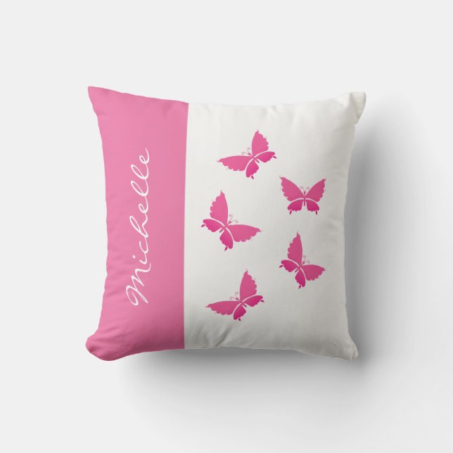 Monogram Buttrfly Dekorativ kudde (Framsida)