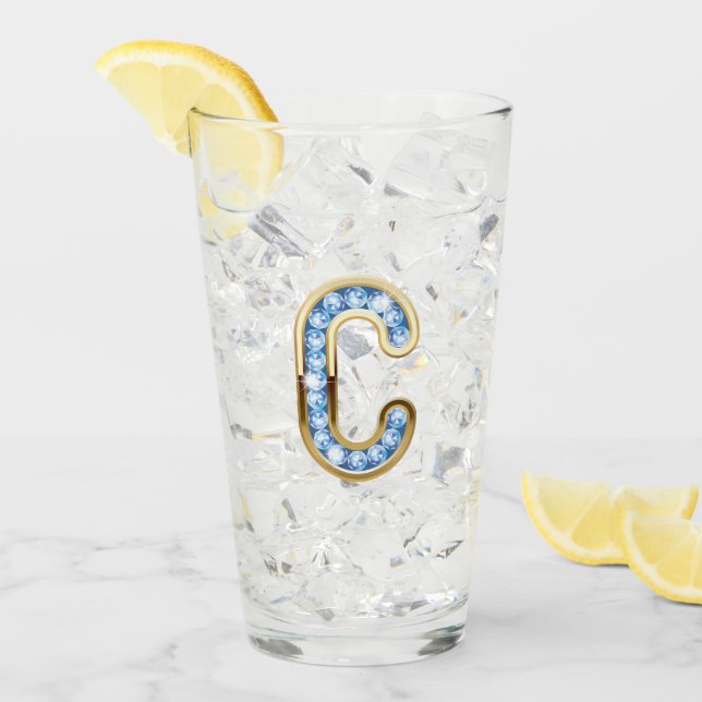 Monogram C-16 oz glas (Framsida Ice)