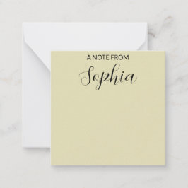 Monogram Calligraphy Blush Note Card Anteckningskort