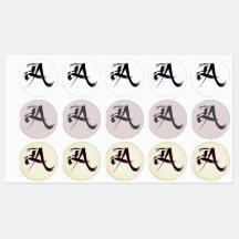 Monogram Calligraphy Brev ’A’ i 3 Stilar.