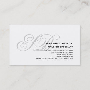 Monogram Calligraphy Consultant Affärskort Visitkort