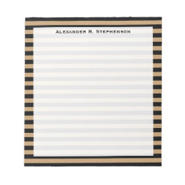 Monogram Camel Brown och Black Rand Anteckningsblock