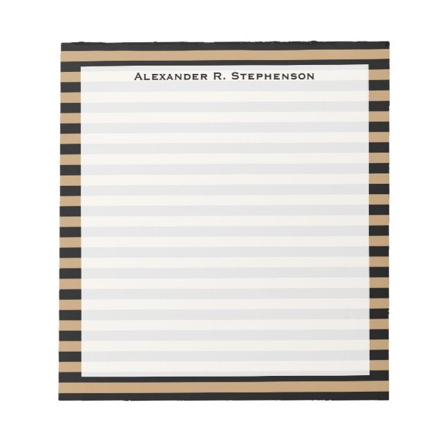 Monogram Camel Brown och Black Rand Anteckningsblock (Framsida)