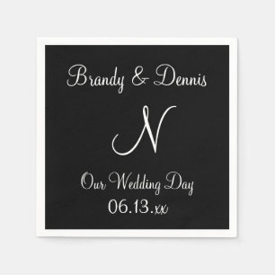 Monogram Carnelian Cute Färgad Napkins Pappersservett