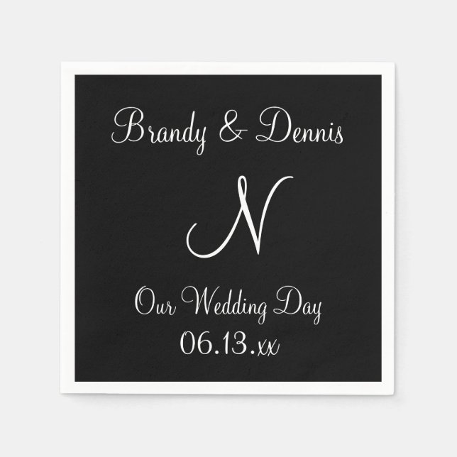 Monogram Carnelian Cute Färgad Napkins Pappersservett (Framsidan)