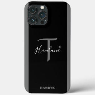 Monogram Cell Phone Case HAMbyWG - Black & grått