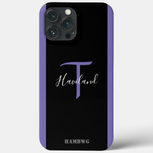 Monogram Cell Phone Case HAMbyWG - Black & lila