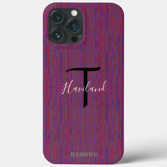 Monogram Cell Phone Case HAMbyWG - Plum (Baksida)