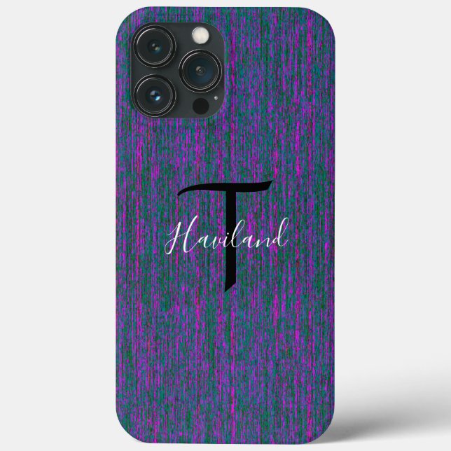 Monogram Cell Phone Case HAMbyWG - Teal (Baksida)