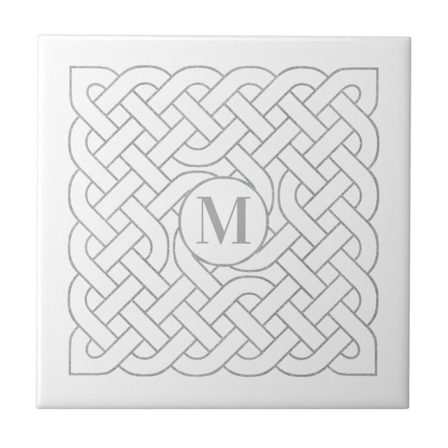 Monogram Celtic Knot Irish Scottish Welsh Kakelplatta (Framsidan)